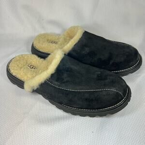 UGG Black and Cream Women's Slippers